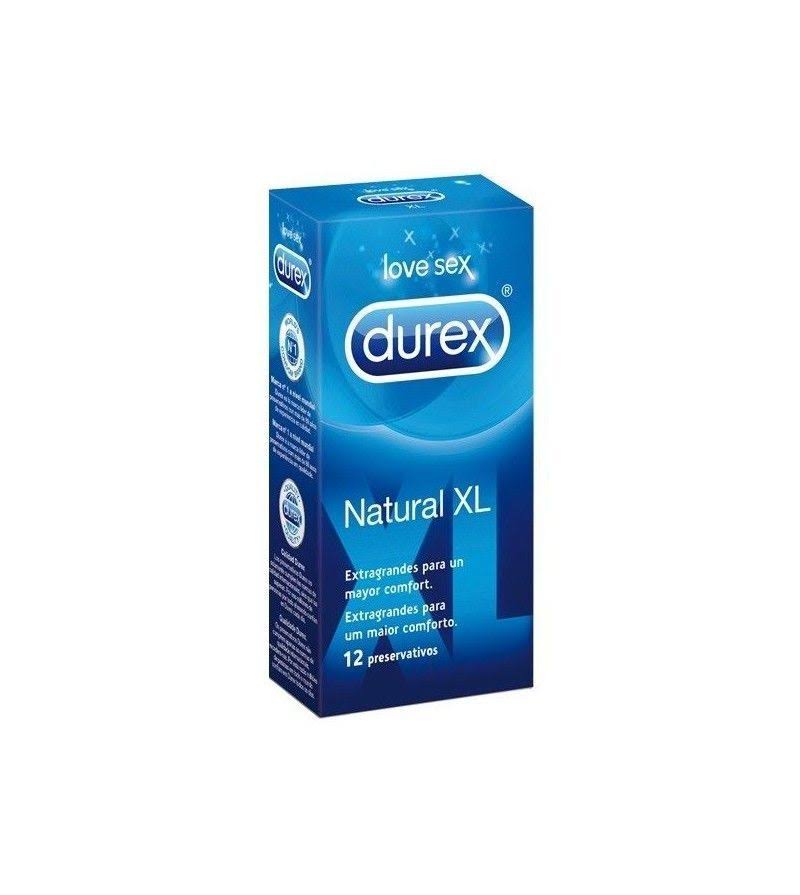 durex preservativos natural xl easy on 12u