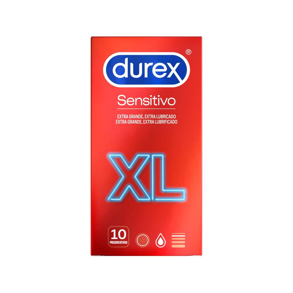 durex sensitivo xl preservativos 10 u