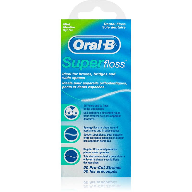 oral b seda dental super floss 50 metros