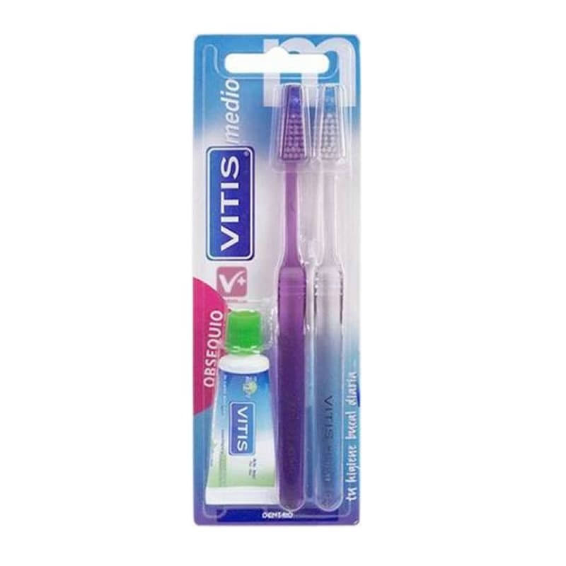 vitis cepillo dental medio pack duplo r 6055