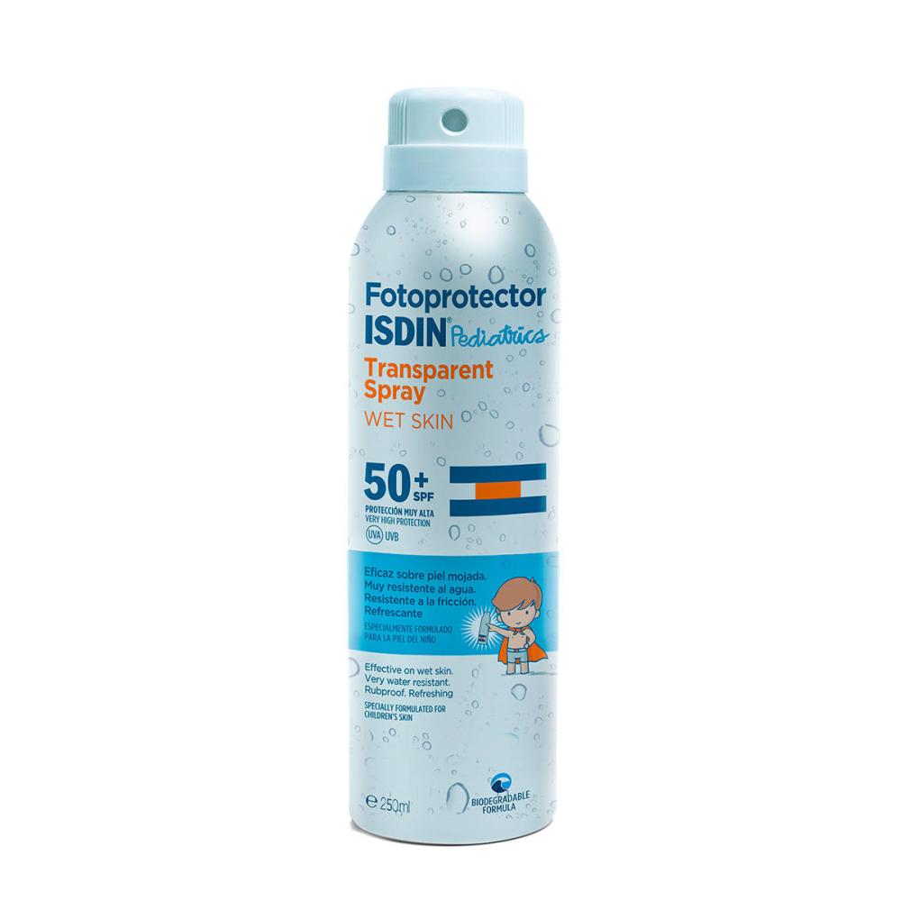 isdin fotoprotector pediatrics transparent spray wet skin spf50 250 ml