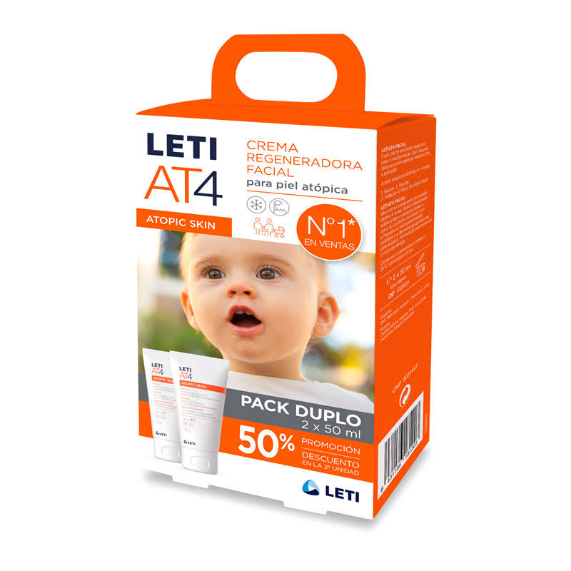 leti at4 crema facial duplo 2x50ml