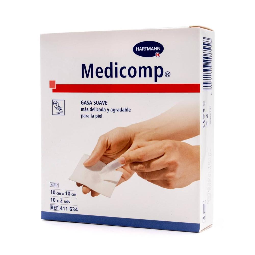 medicomp gasa suave 10 cmx10 cm 10 u